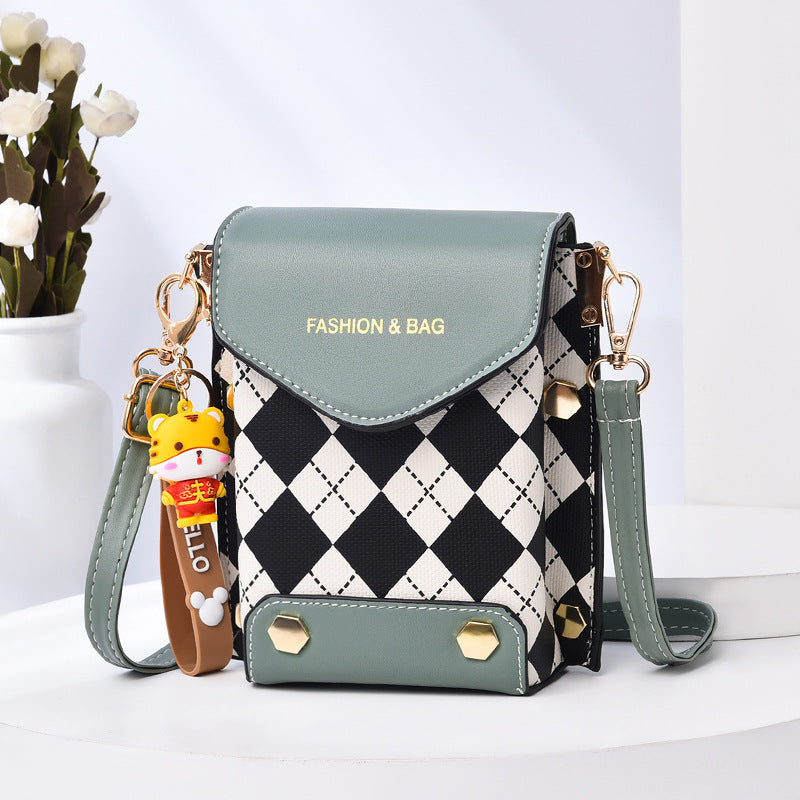A live broadcast new mini mobile phone bag Internet celebrity live broadcast bag fashion shoulder messenger bag retro small bag - Mixbatch