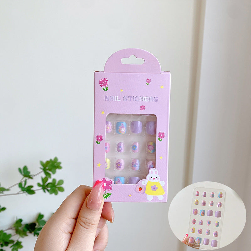 A little girl cartoon jewelry girl baby gift toy nail patch - Mixbatch