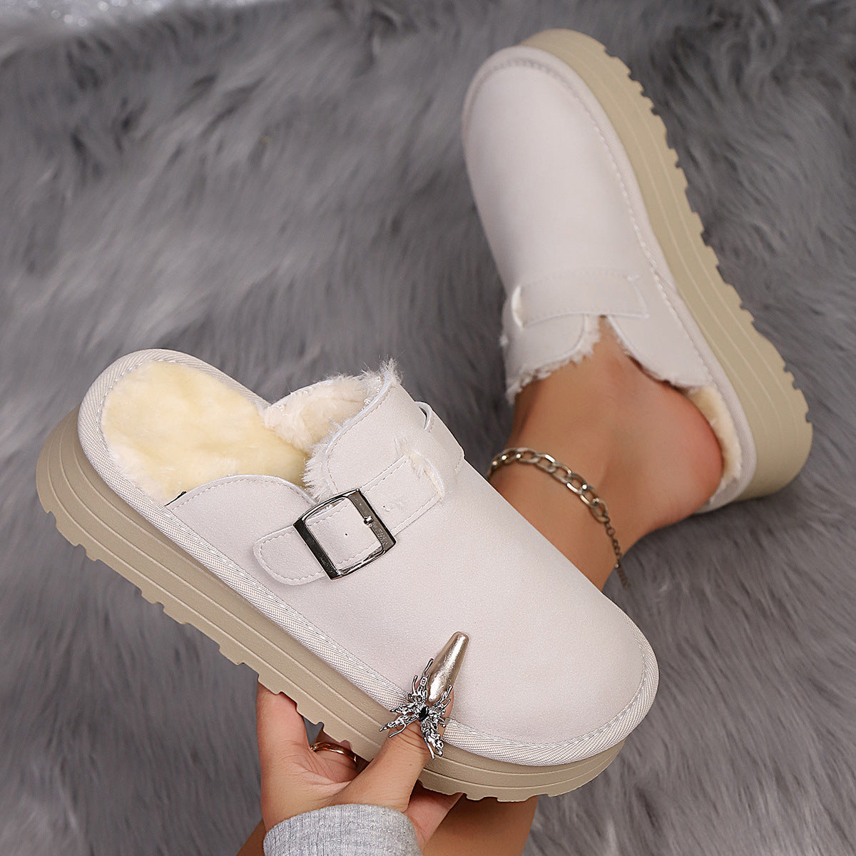 A plush slipper