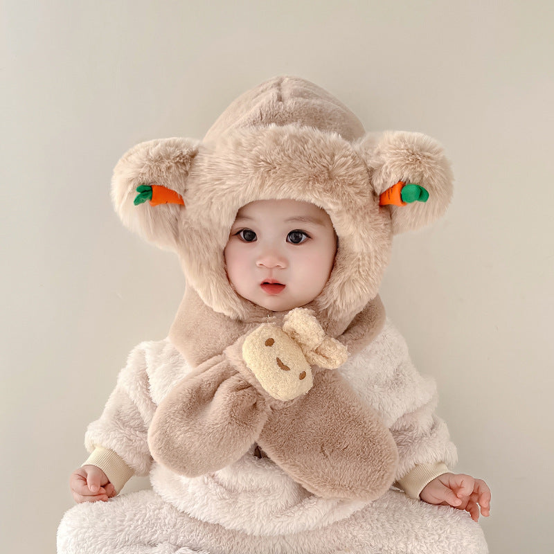 A children's knitted wool hat
