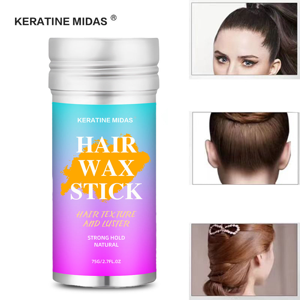A Keratine Midas 75G styling hair wax stick for men and women styling frizzy broken hair finishing cream styling aluminum can hair - Mixbatch
