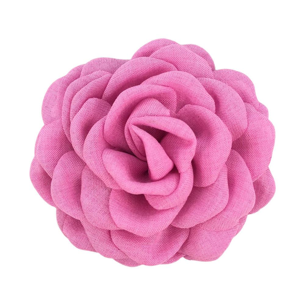 A Caro9cm Internet celebrity with the same baked edge hair grab flower 12cm Lolis burnt edge flower with brooch hairpin pin - Mixbatch