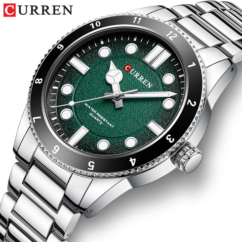 A 8450 Cross-border Simple Men's Watch Waterproof Steel Belt Men's Business Quartz Watch Men's Watch
