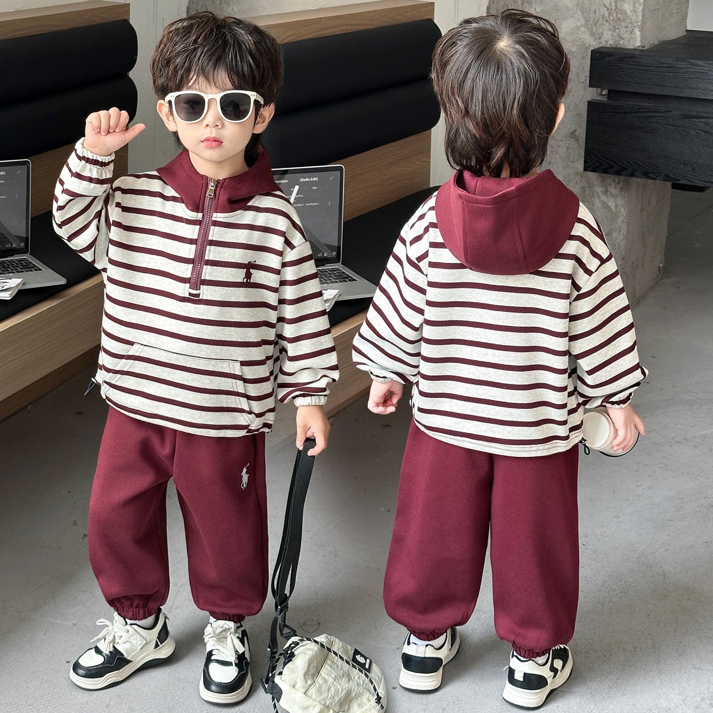 A children's sweater set