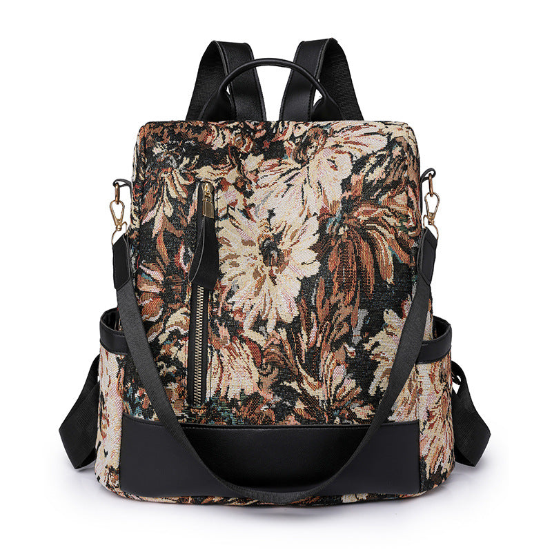 A new American retro trend backpack large capacity simple niche women's backpack - Mixbatch