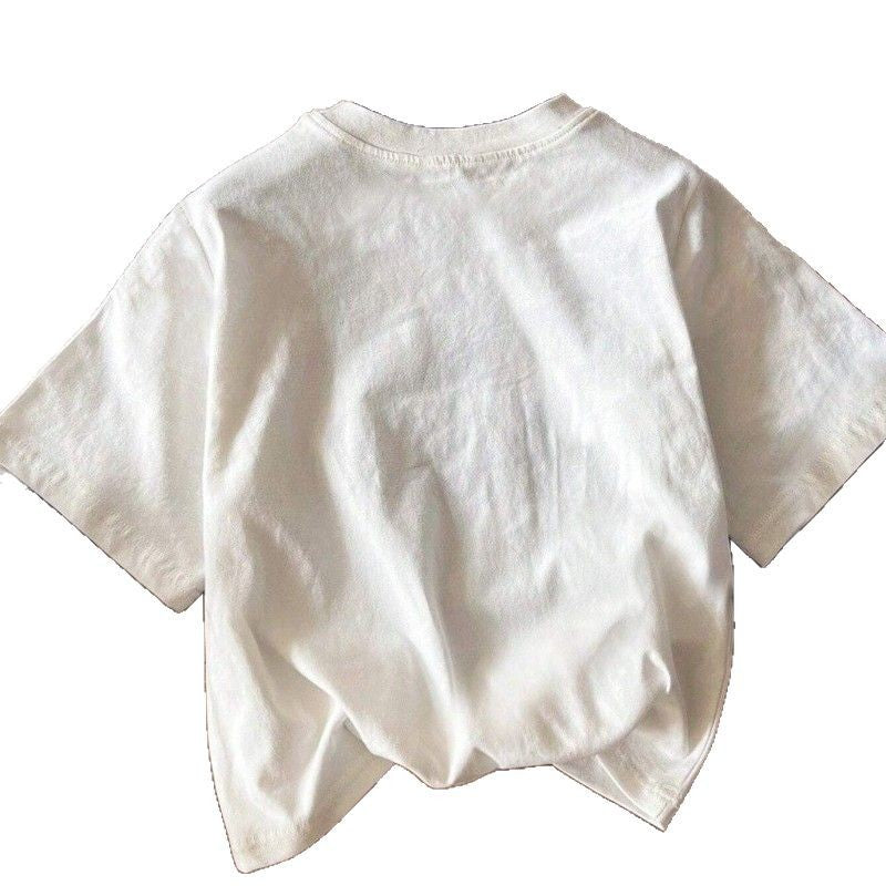 A printed short-sleeved t boys and girls summer new round neck cotton top children's clothing - Mixbatch