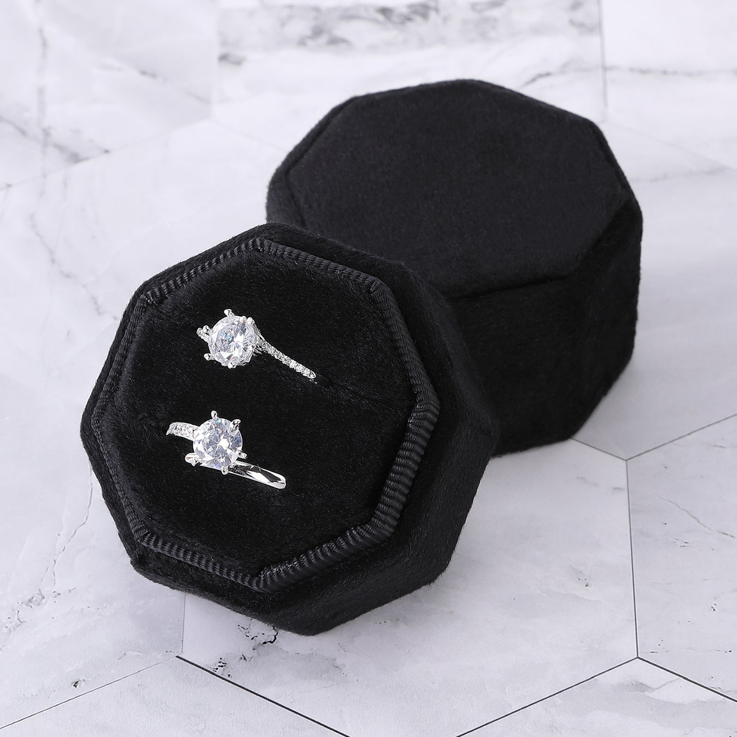 A flannel jewelry box