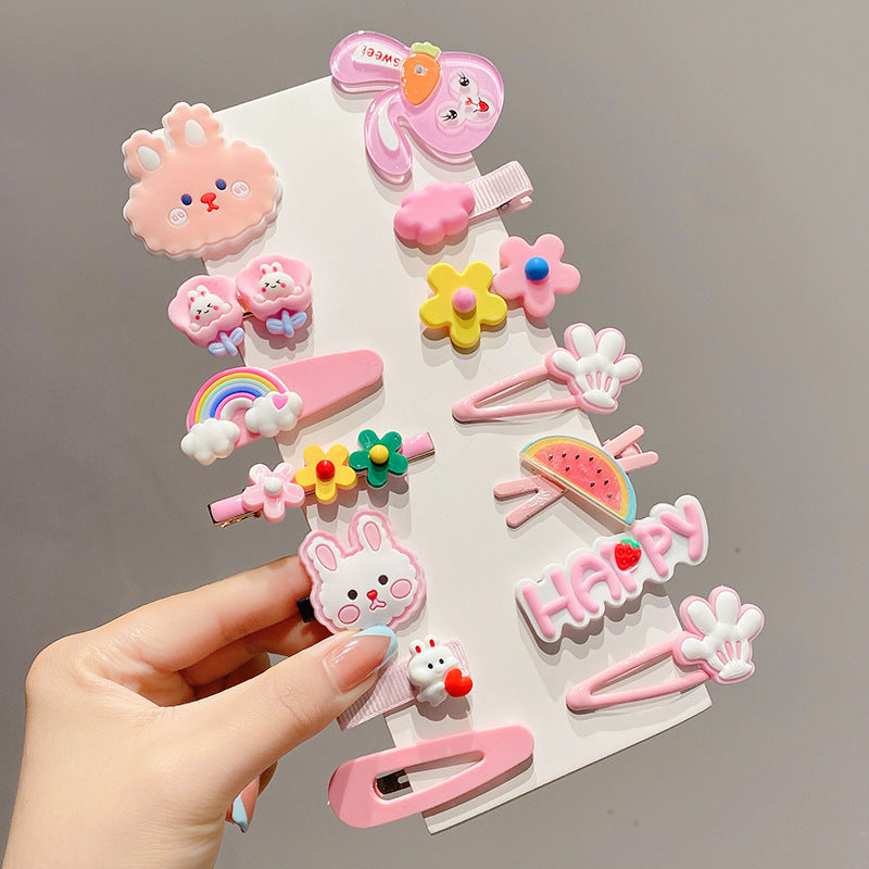A children's hairpin stall set wholesale summer little girl hairpin cute girl broken hairpin headdress