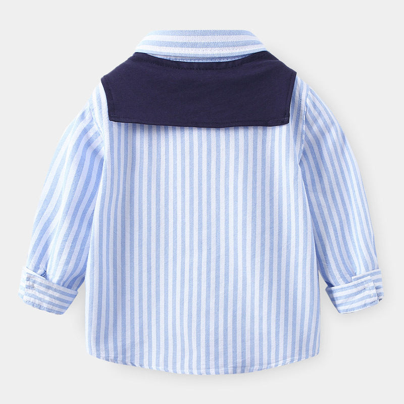 A new simple spring and autumn fashion casual boys long-sleeved shirt - Mixbatch