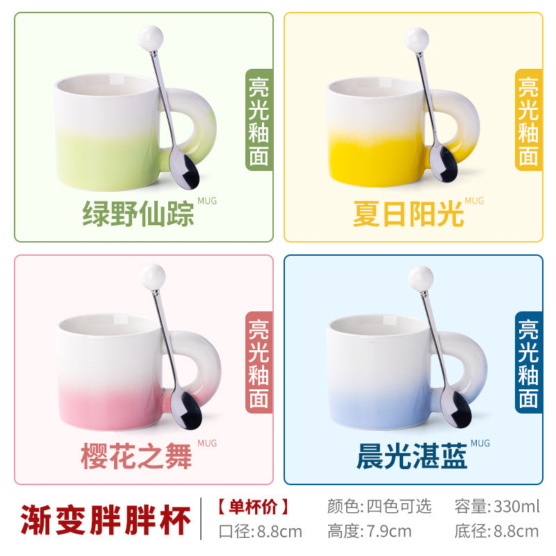 A ceramic mug printing photo to picture custom LOGO heat transfer process milk cup water cup gift cup custom