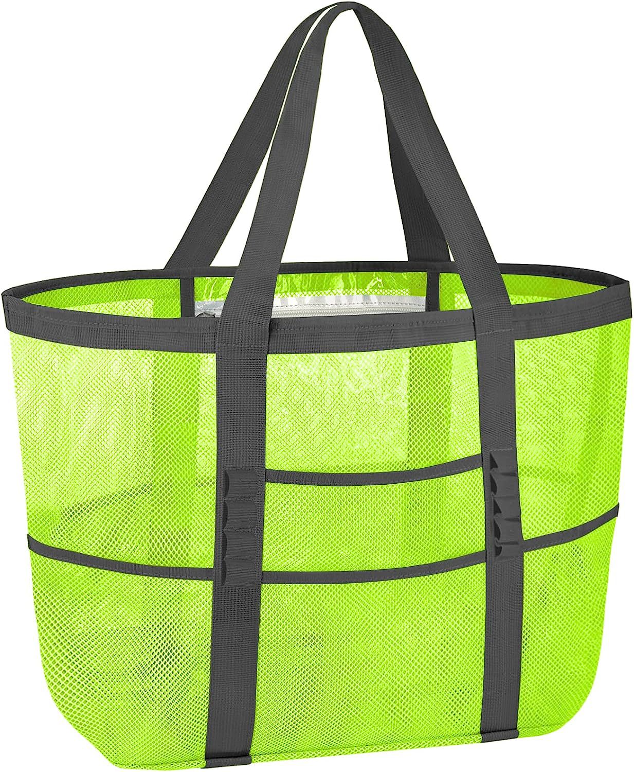 A mesh eye bag mesh portable beach bag large capacity toy storage bag bathroom wash swimming bag
