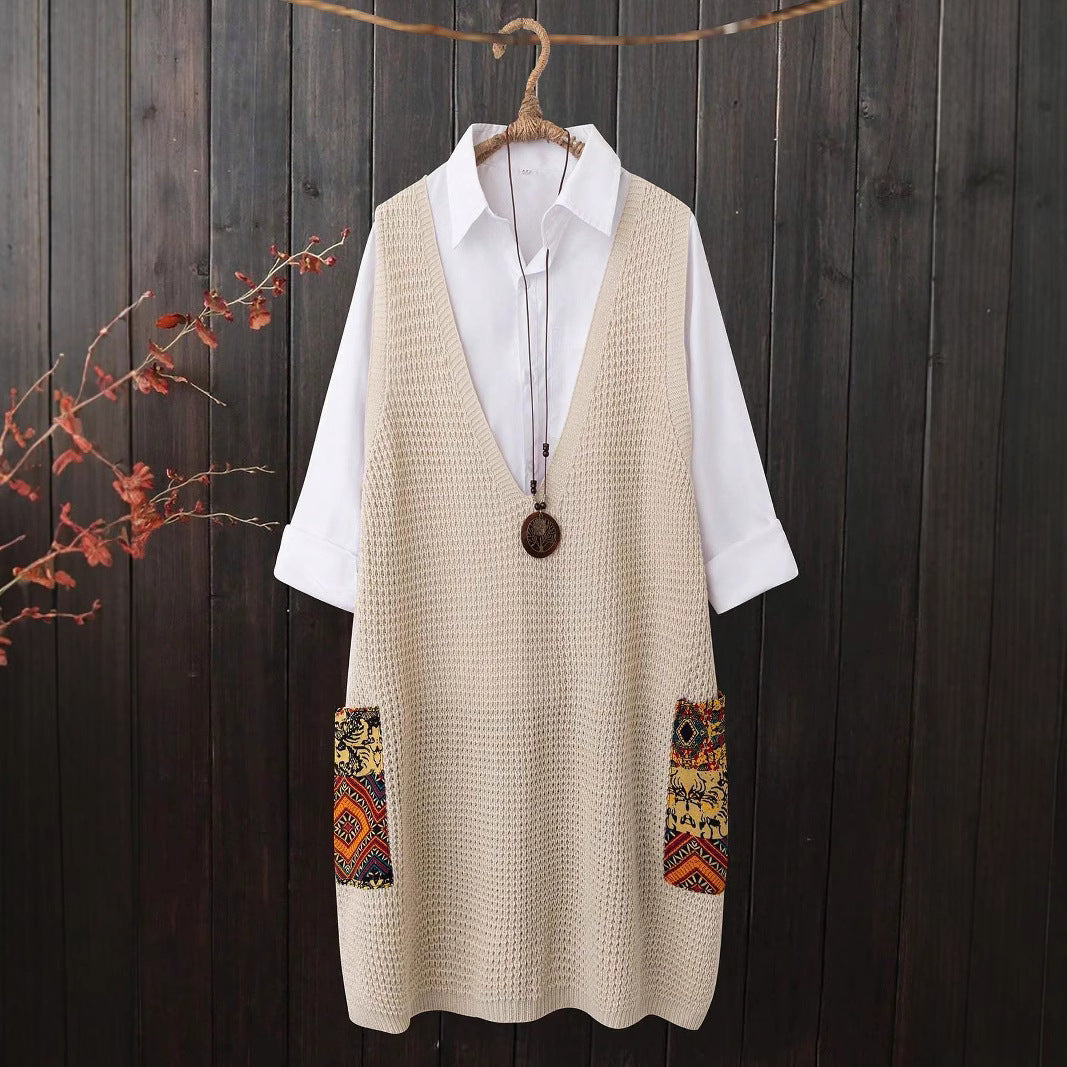 A knitted dress