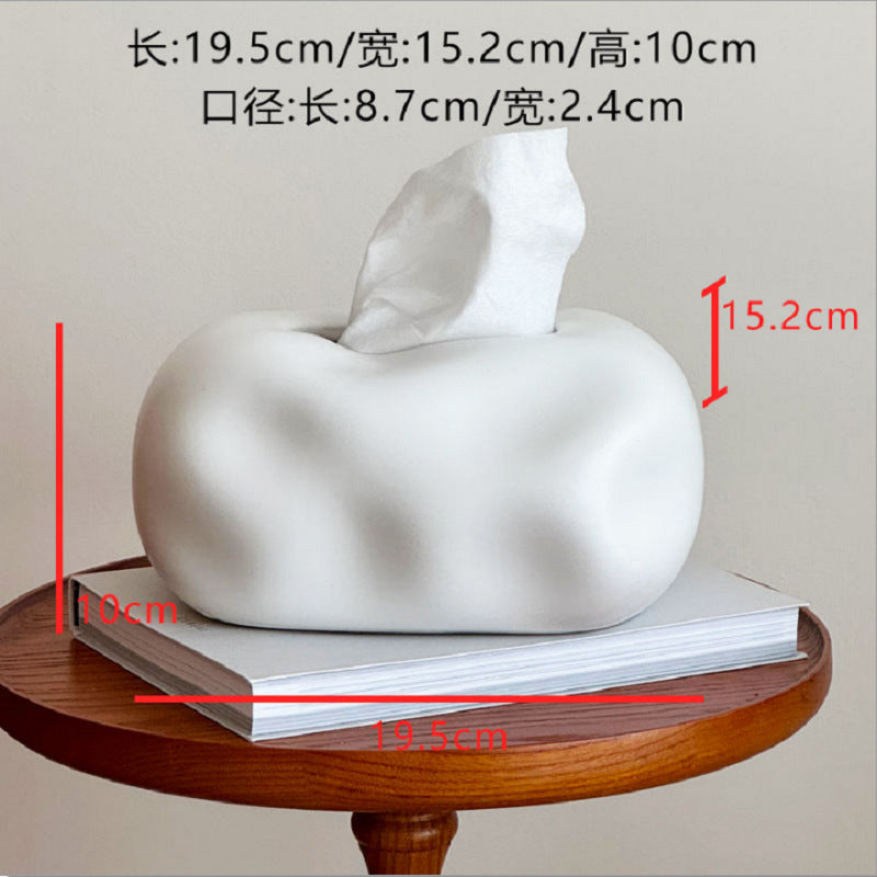 A ceramic tissue box ornament