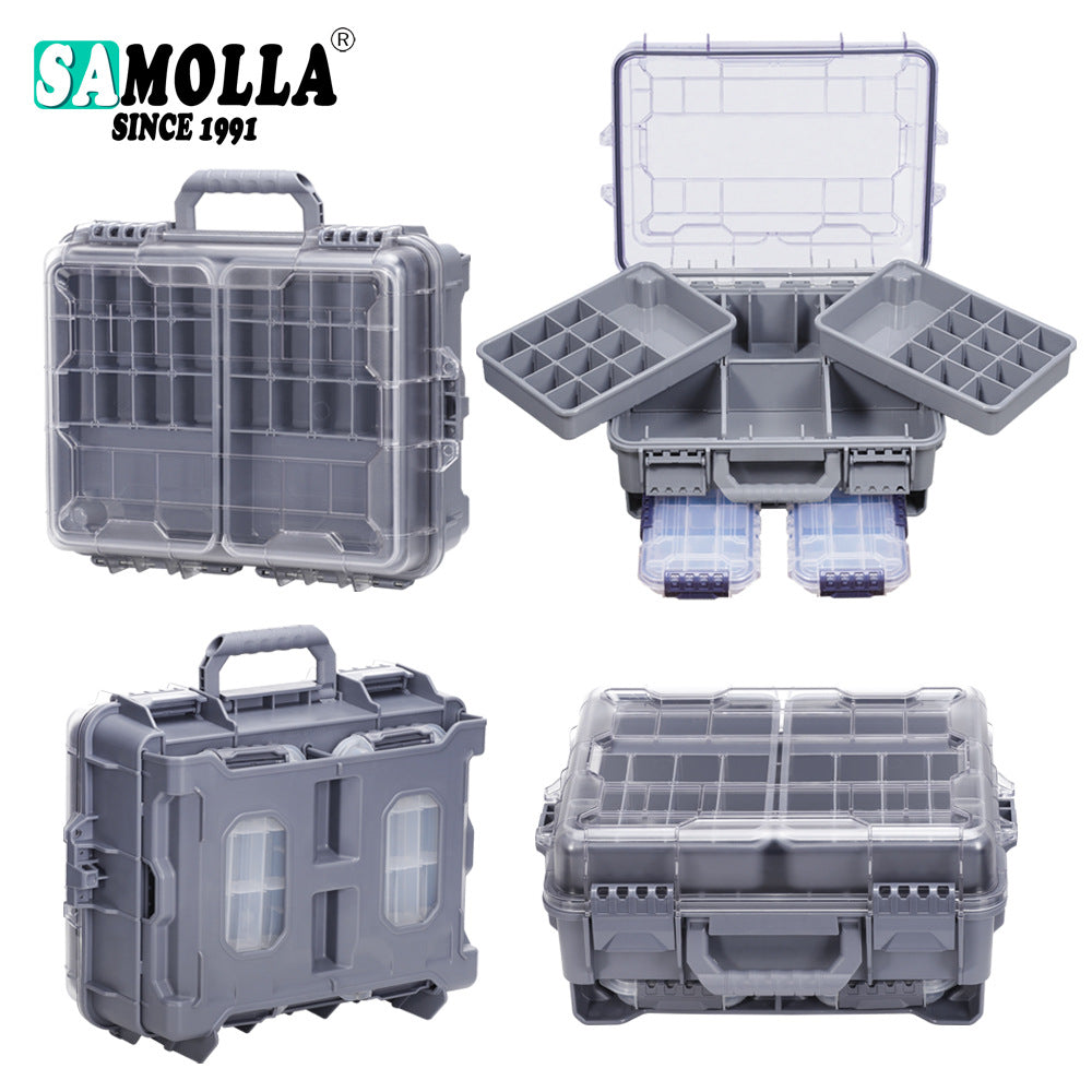 A Waterproof Fishing Toolbox – Double-layer, Large Storage for Lures & Accessories
