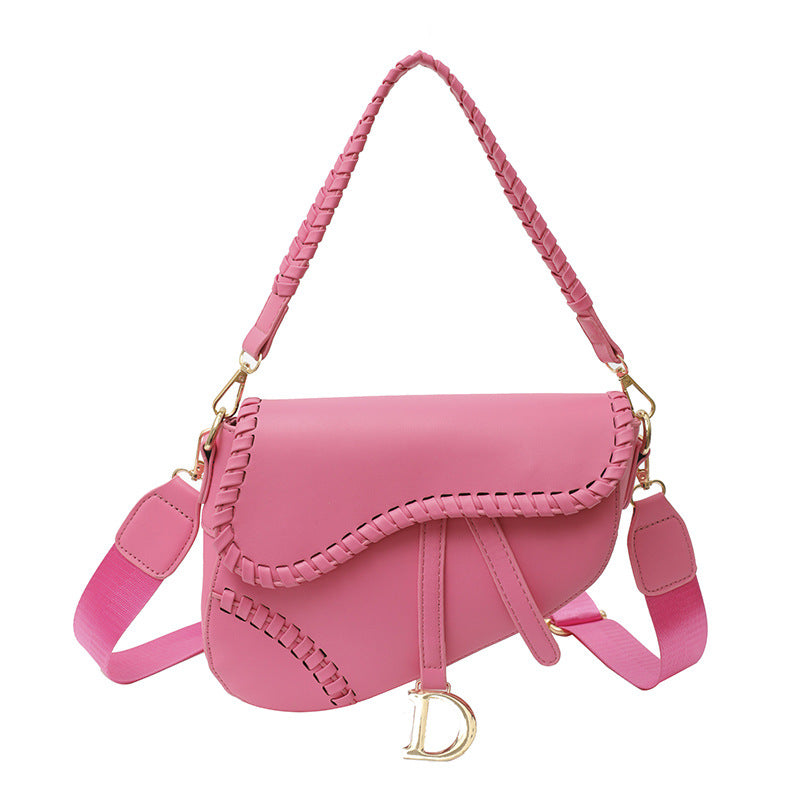 A new handbag bag women's shoulder handmade saddle bag underarm crossbody