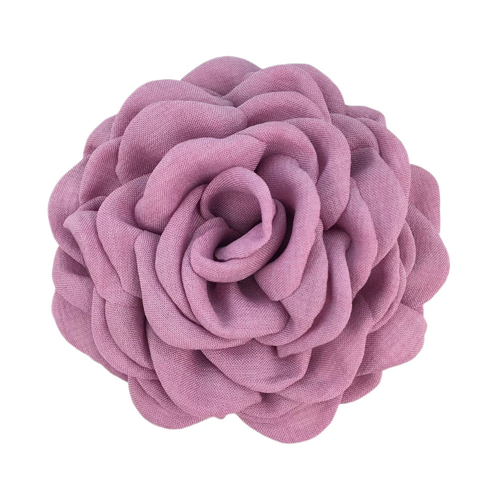 A Caro9cm Internet celebrity with the same baked edge hair grab flower 12cm Lolis burnt edge flower with brooch hairpin pin - Mixbatch