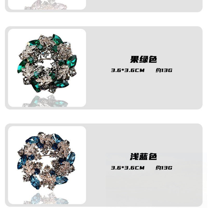 A new Bauhinia brooch, brooch with diamonds, retro pin brooch, fashionable and versatile Korean version - Mixbatch