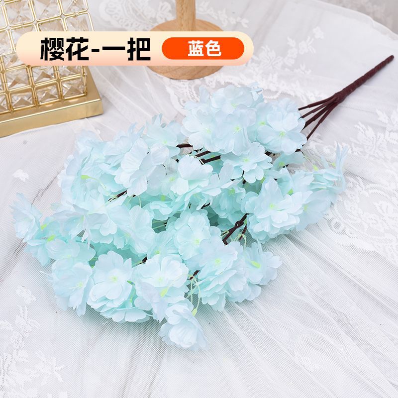 A Simulation Cherry Blossom Branch Cherry Blossom Tree Plastic Peach Blossom Arrangement Wedding Ceiling Decoration Indoor Home Tabletop Ornament