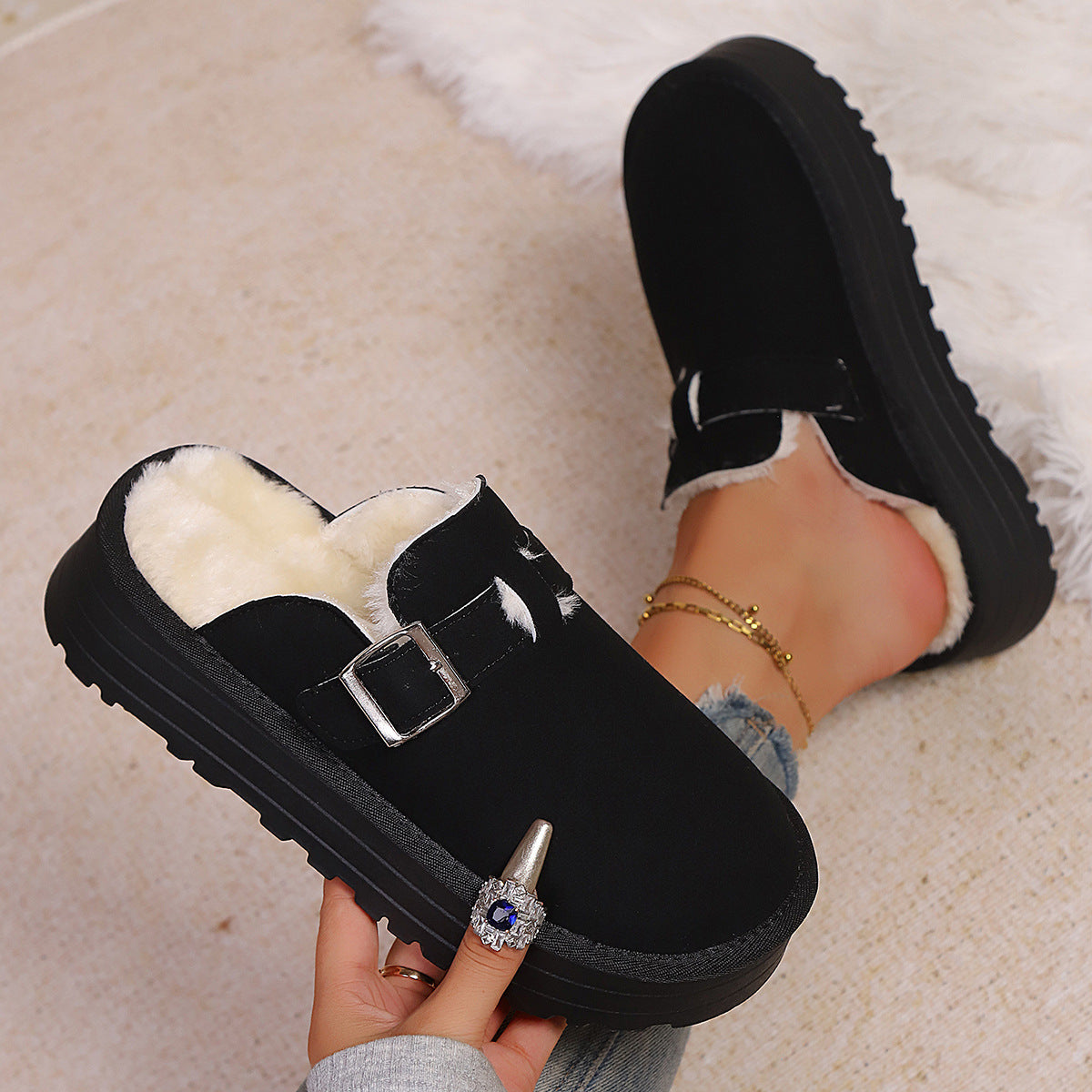 A plush slipper