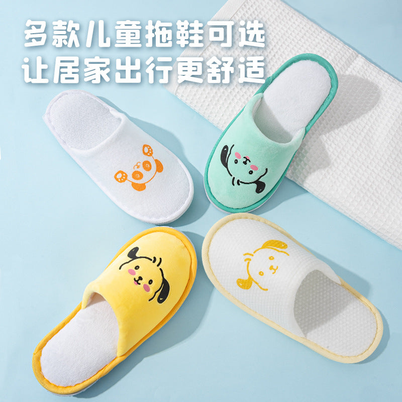 Theme hotel children's disposable toothbrush with toothpaste slippers soft bristle tooth set