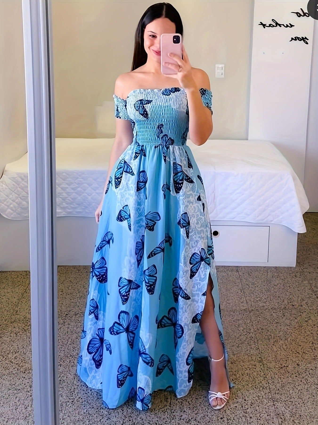 A printed dress