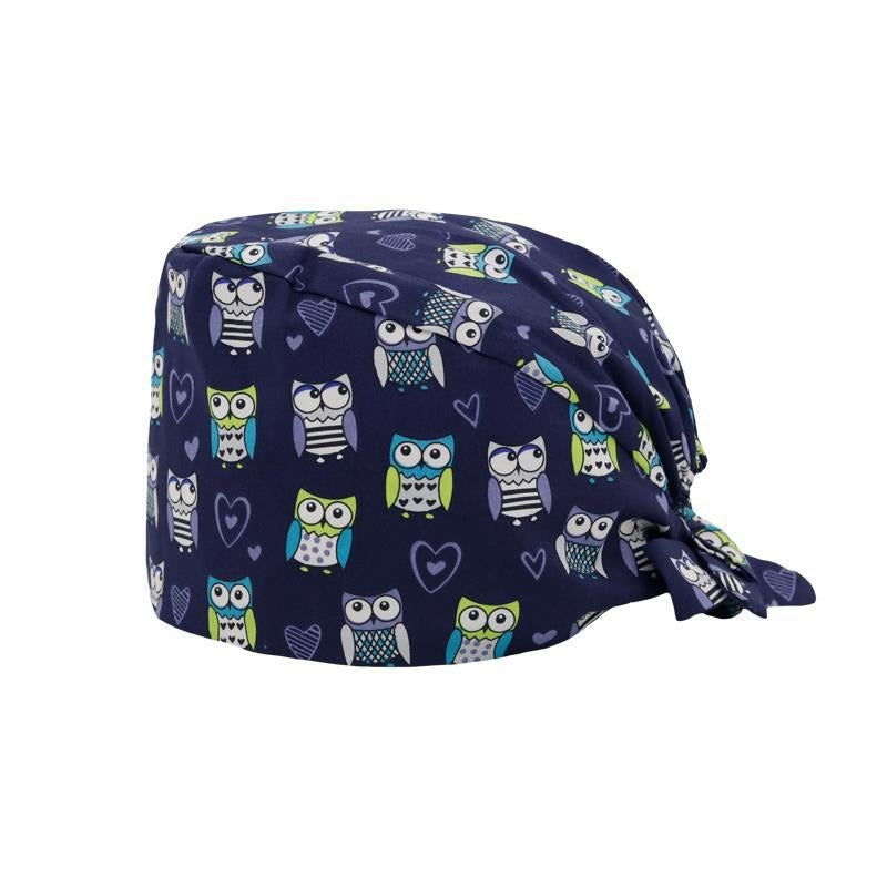 A Cross-border surgical cap Cotton solid color nurse operating room cap Sweat-absorbing and windproof confinement cap Dental dentist cap