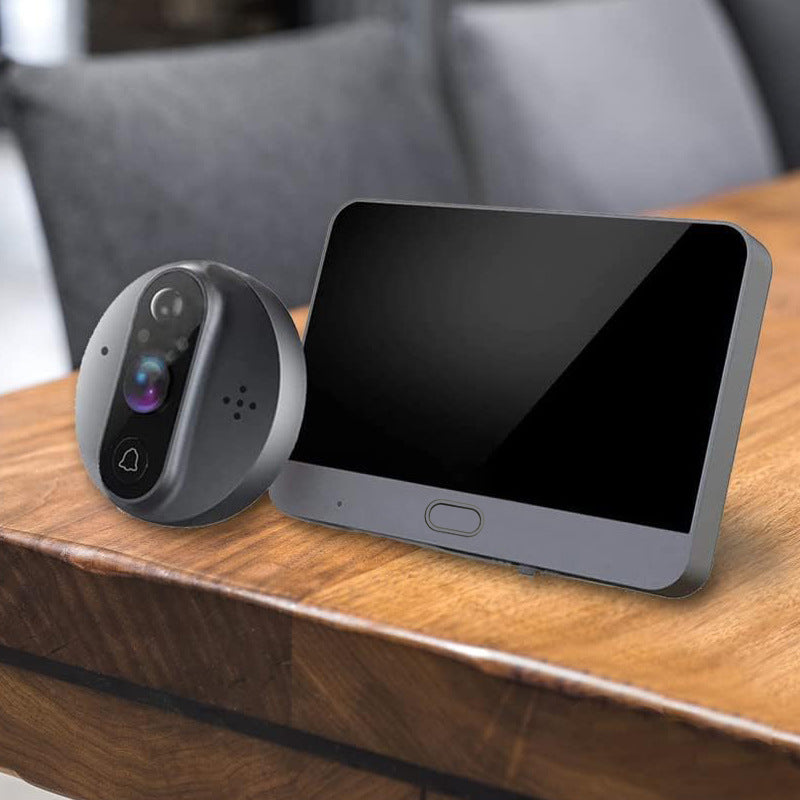 A doodle intelligent electronic cat eye home remote visual with screen doorbell anti-theft door automatic capture 4K high definition monitoring