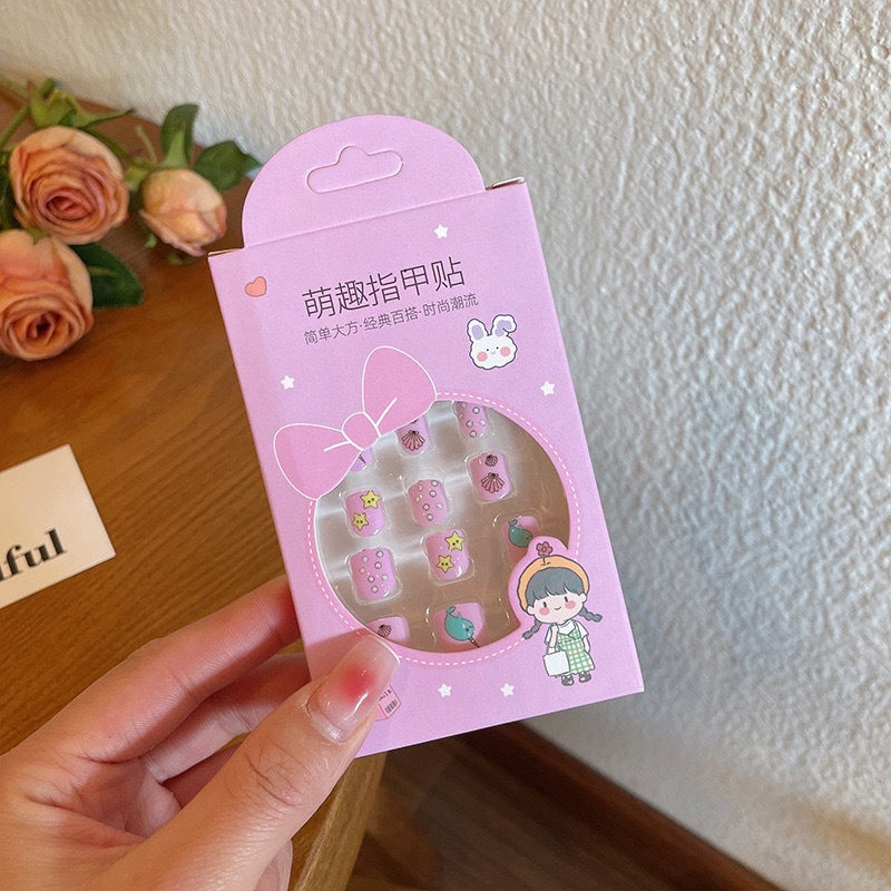 A little girl cartoon jewelry girl baby gift toy nail patch - Mixbatch