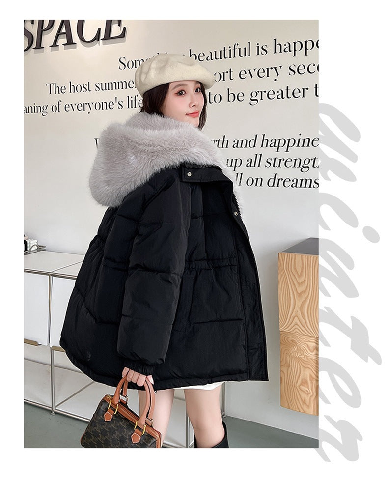 A Fleece-Lined Thickened Warm Jacket