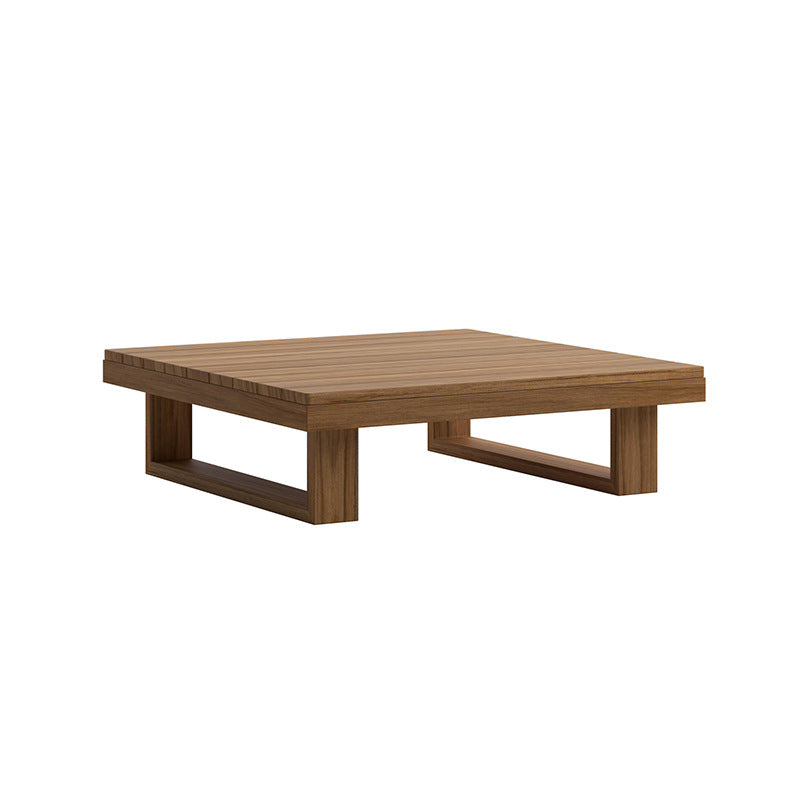 A teak outdoor sofa combination villa courtyard furniture Nordic style high-end garden hotel terrace solid wood sofa chair - Mixbatch