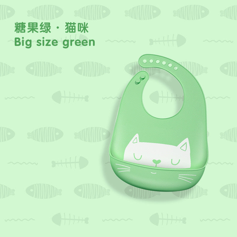 Baby silicone bibs, baby eating bibs, waterproof rice pockets,saliva napkins 0.08kg - Mixbatch