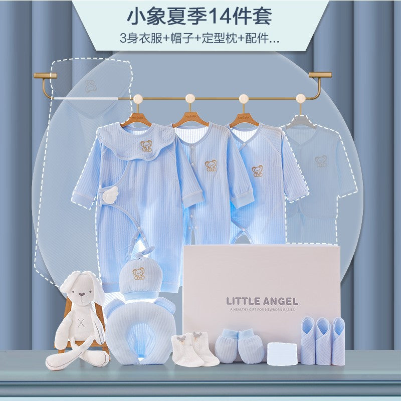 A15 Baby gift box, newborn clothes set, full moon summer pure cotton clothing, spring and autumn birth baby products wholesale - Mixbatch