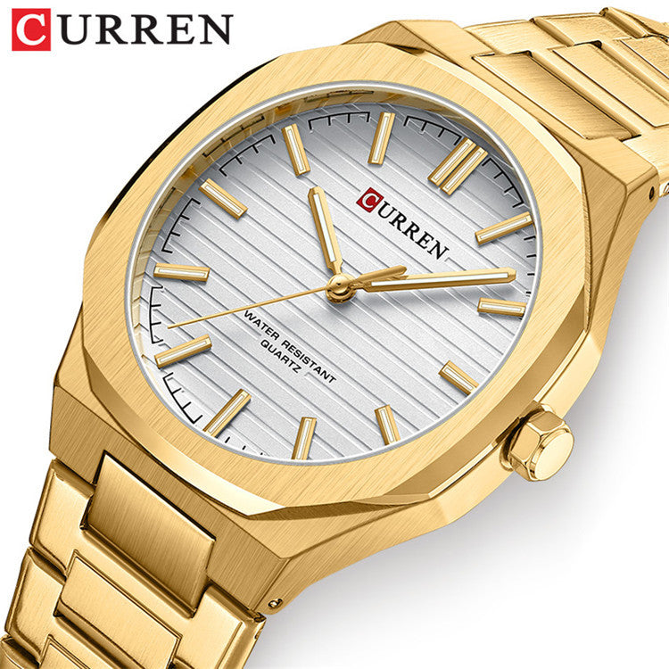 A 8456 men's steel belt business watch quartz simple men's watch cross-border explosion spot wholesale
