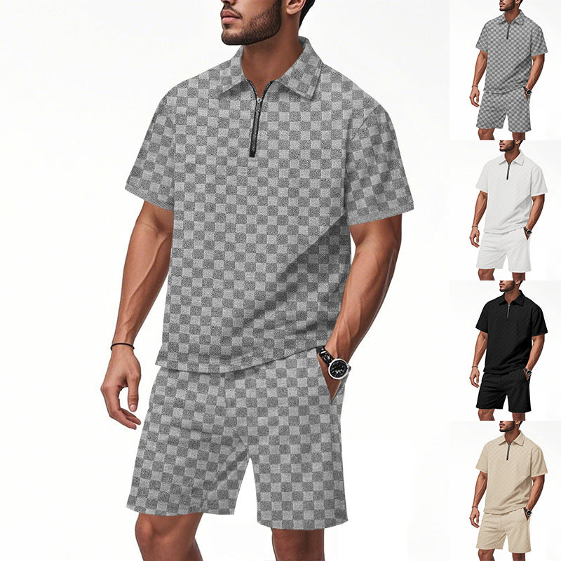 A short-sleeved shorts set