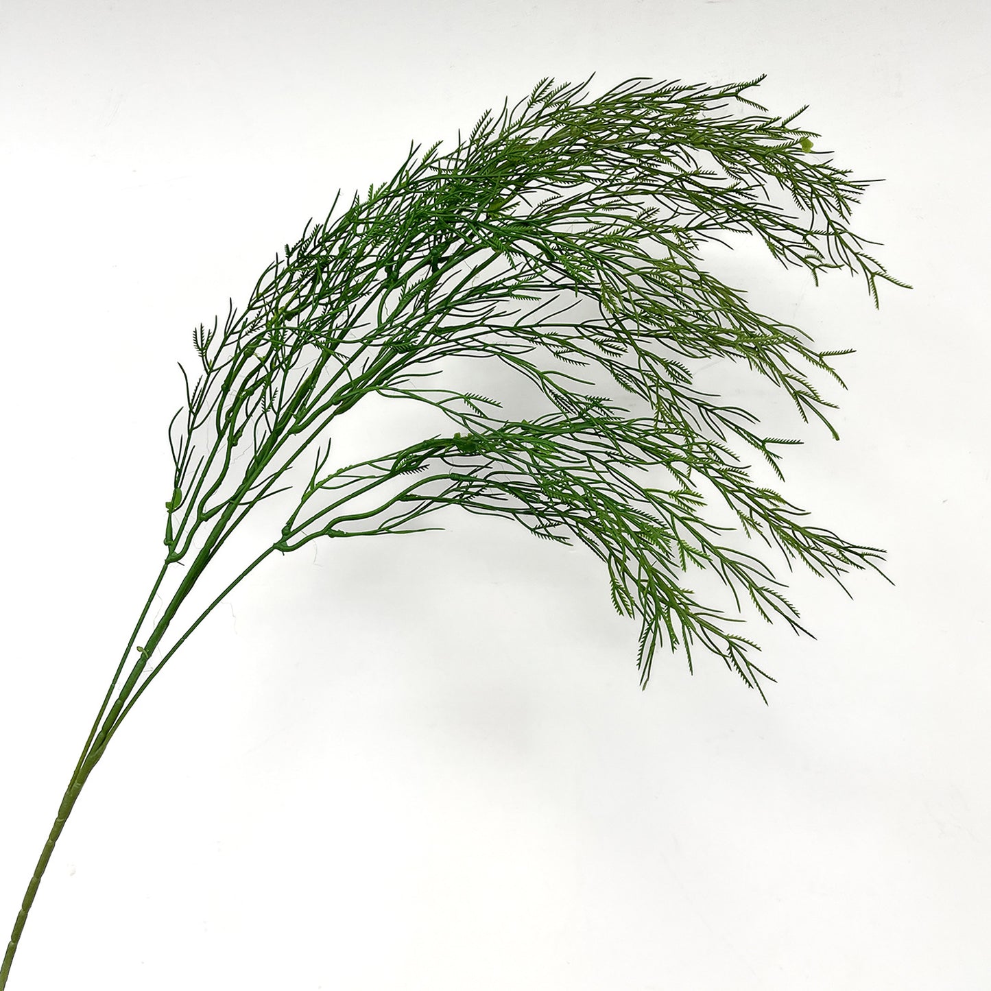 A simulated plastic leaf asparagus decorative leaf material hanging long whiskers white-green whiskers, simulated reed grass