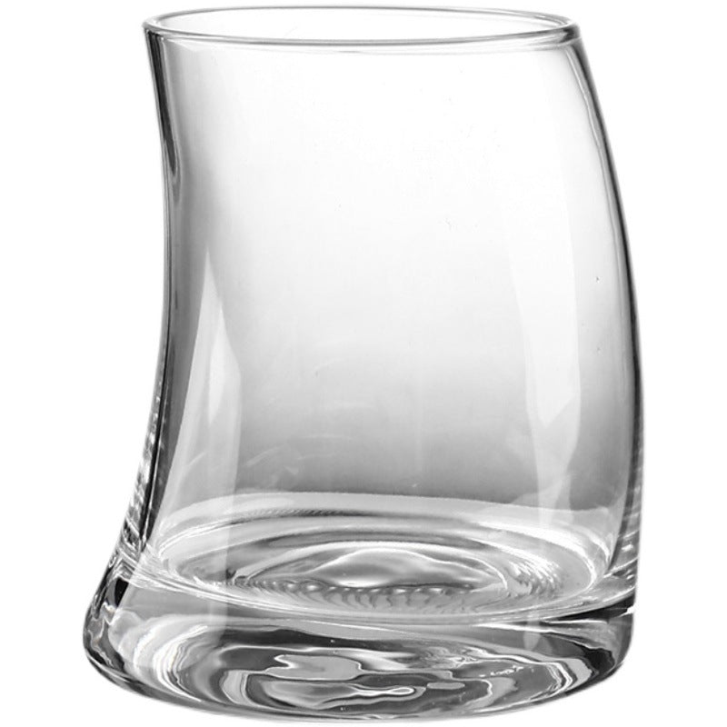 A ins Nordic style creative vertical pattern cup special-shaped glass Internet celebrity crescent moon cup juice cup mojito cocktail cup