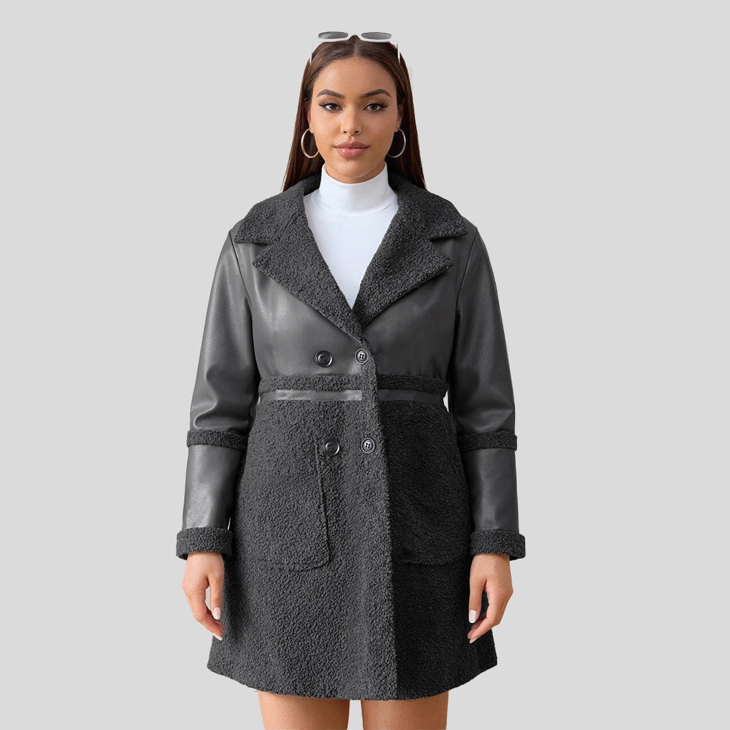 A women's leather jacket