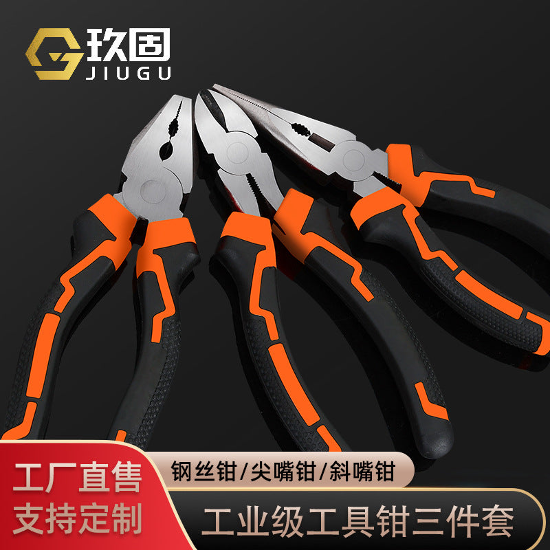 A industrial grade 8-inch vice wire pliers 6-inch pointed nose pliers household pliers oblique pliers electrical pliers manufacturers wholesale