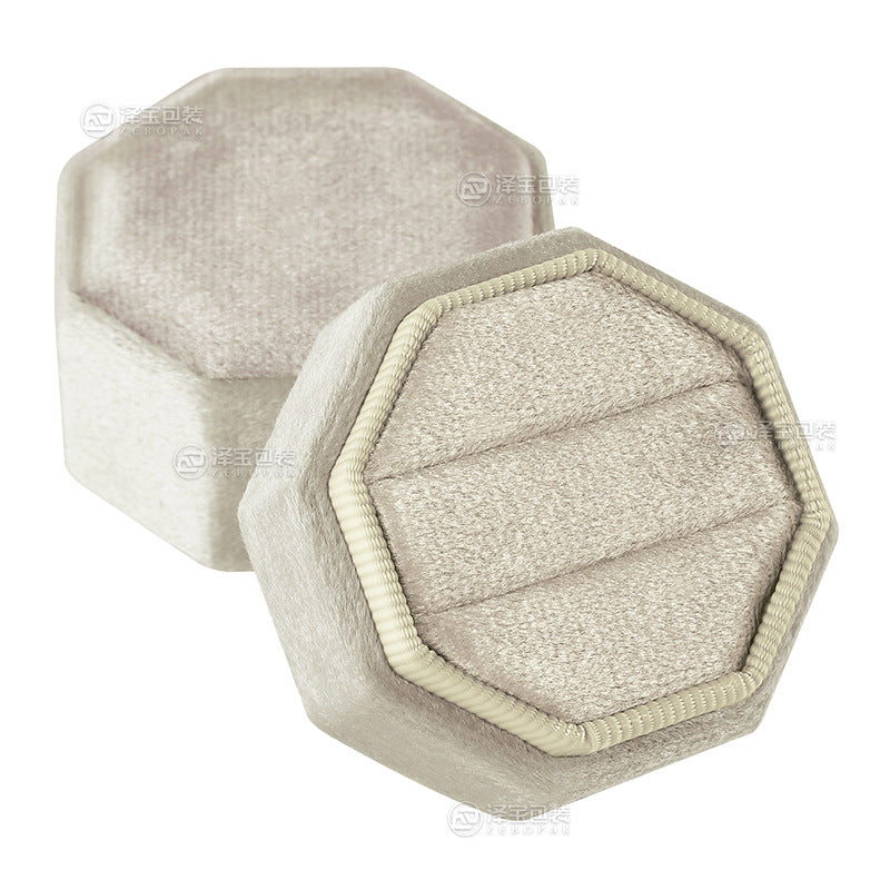 A flannel jewelry box
