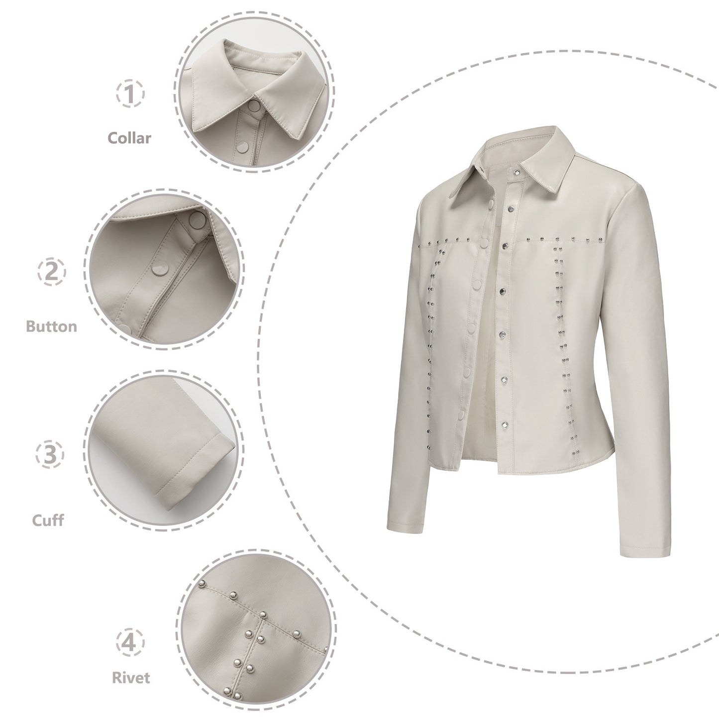 A women's leather jacket