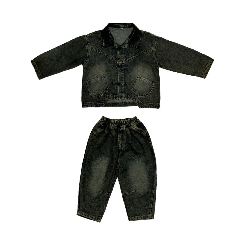 A children's denim suit