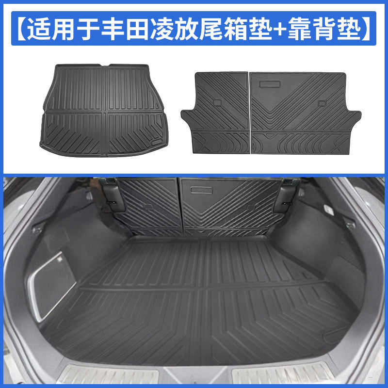 A car trunk floor mat