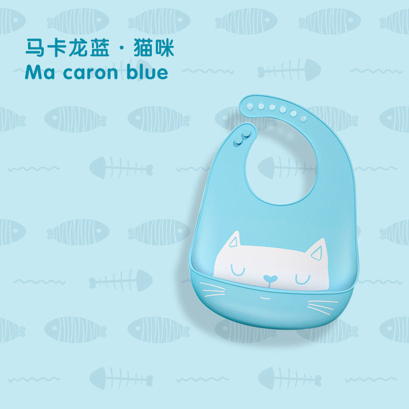Baby silicone bibs, baby eating bibs, waterproof rice pockets,saliva napkins 0.08kg - Mixbatch