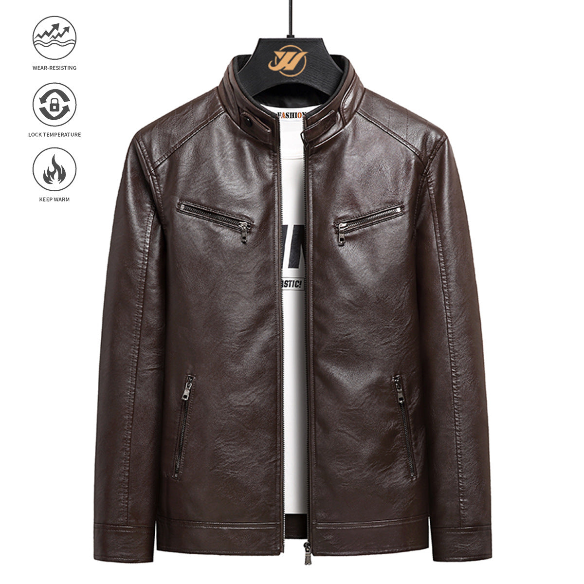 A leather jacket for men