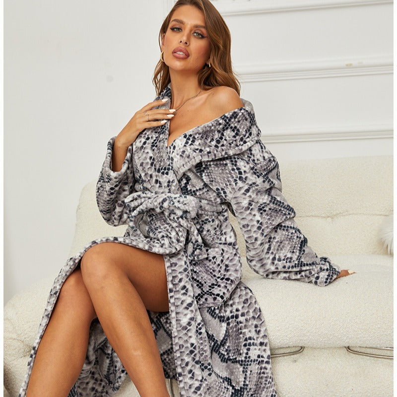 A bathrobe