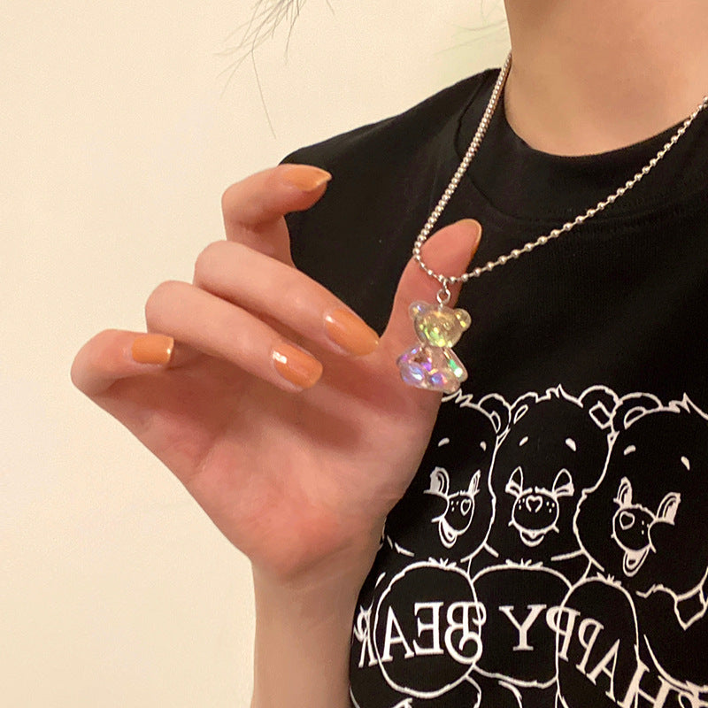 Pearl retro necklace women ins cold wind neck chain light luxury niche design 2023 cd tide sweater chain