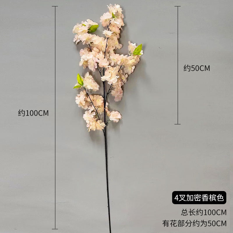 A simulated cherry blossom branch cherry blossom tree plastic wedding decoration peach blossom pear blossom indoor living room ceiling simulated flower fake flower