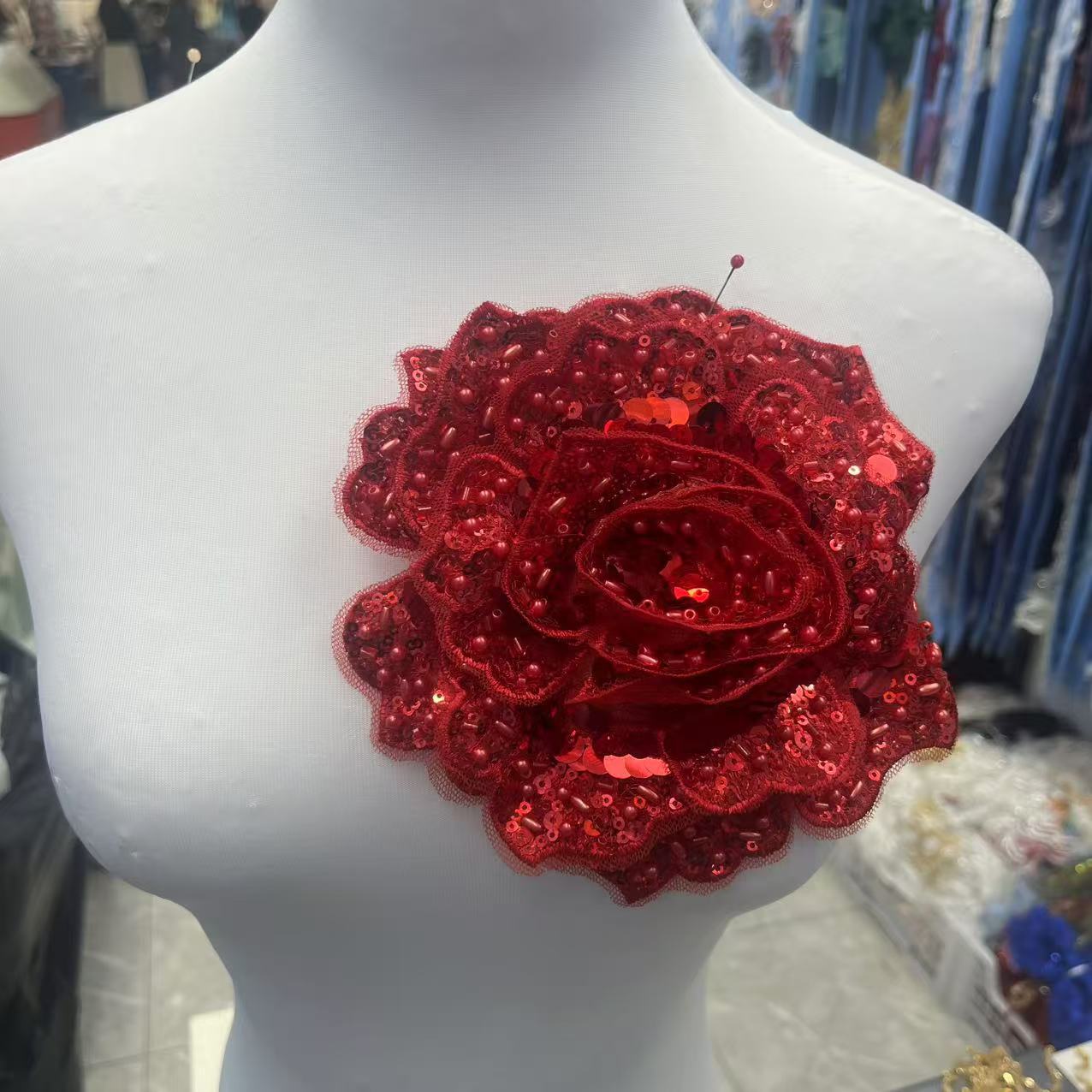 A New Popular Wedding Festival Clothing Patch Handmade Disc DIY Heavy Industry Sequins Beads Roses - Mixbatch