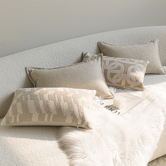 A jacquard throw pillow