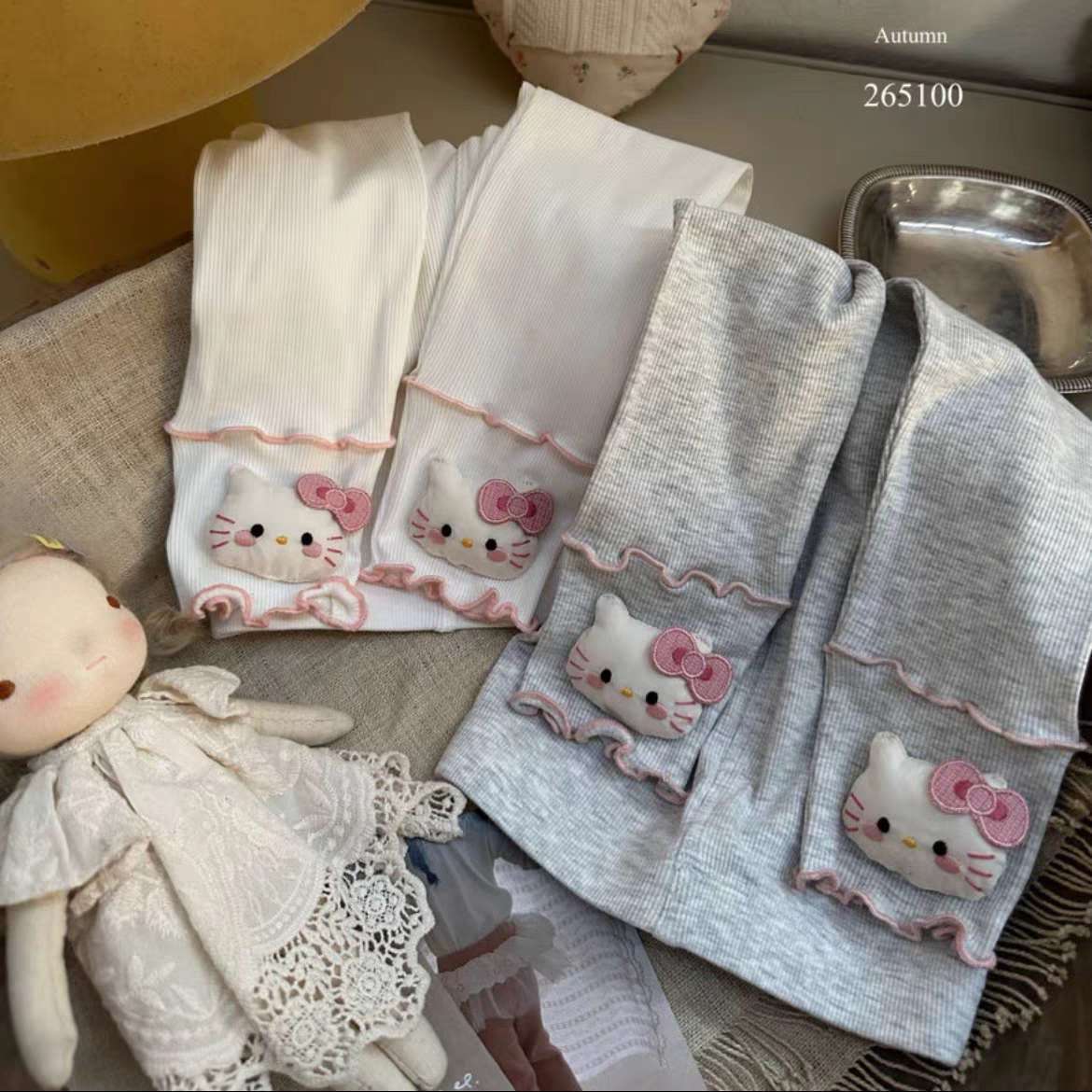 A Children's stretch slim-fit leggings